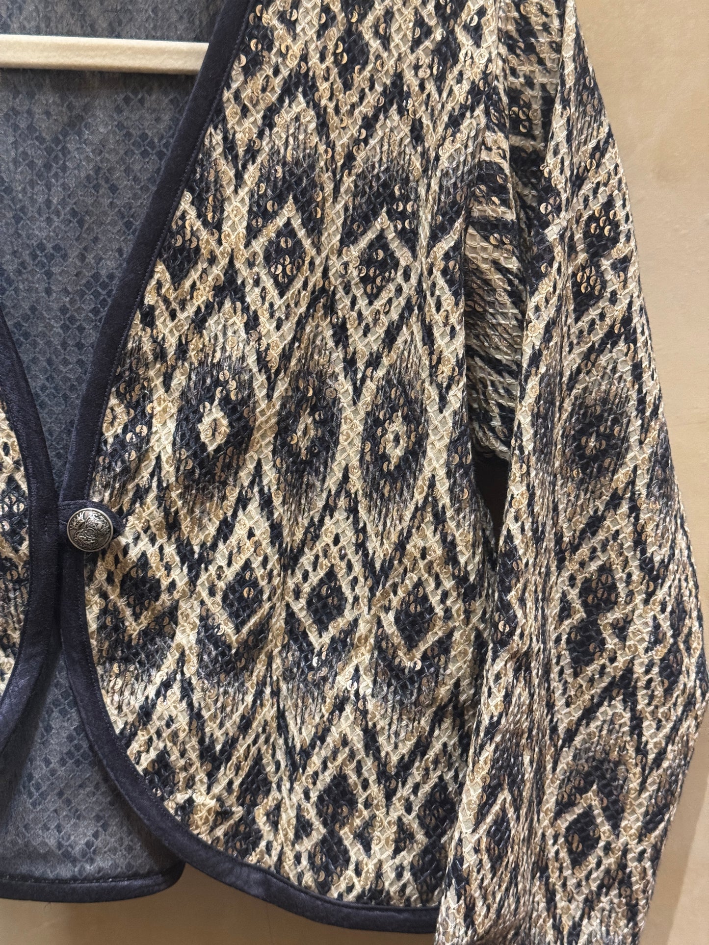 SNAKESKIN SEQUIN BOLERO