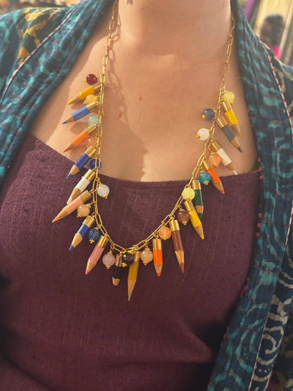 WHIMSICAL COLORIFIC PENCIL NECKLACE