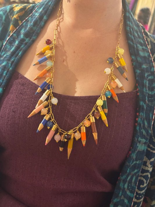 WHIMSICAL COLORIFIC PENCIL NECKLACE