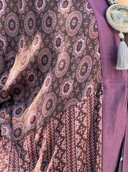 SMOKY PLUM AJRAKH KIMONOS