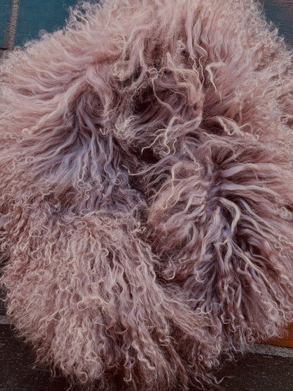 MONGOLIAN CURLY LAMB FUR COLLAR