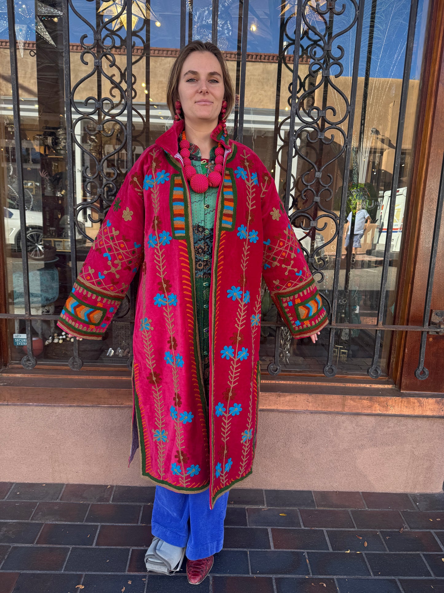 DAISY CHAIN COTTON VELVET COAT