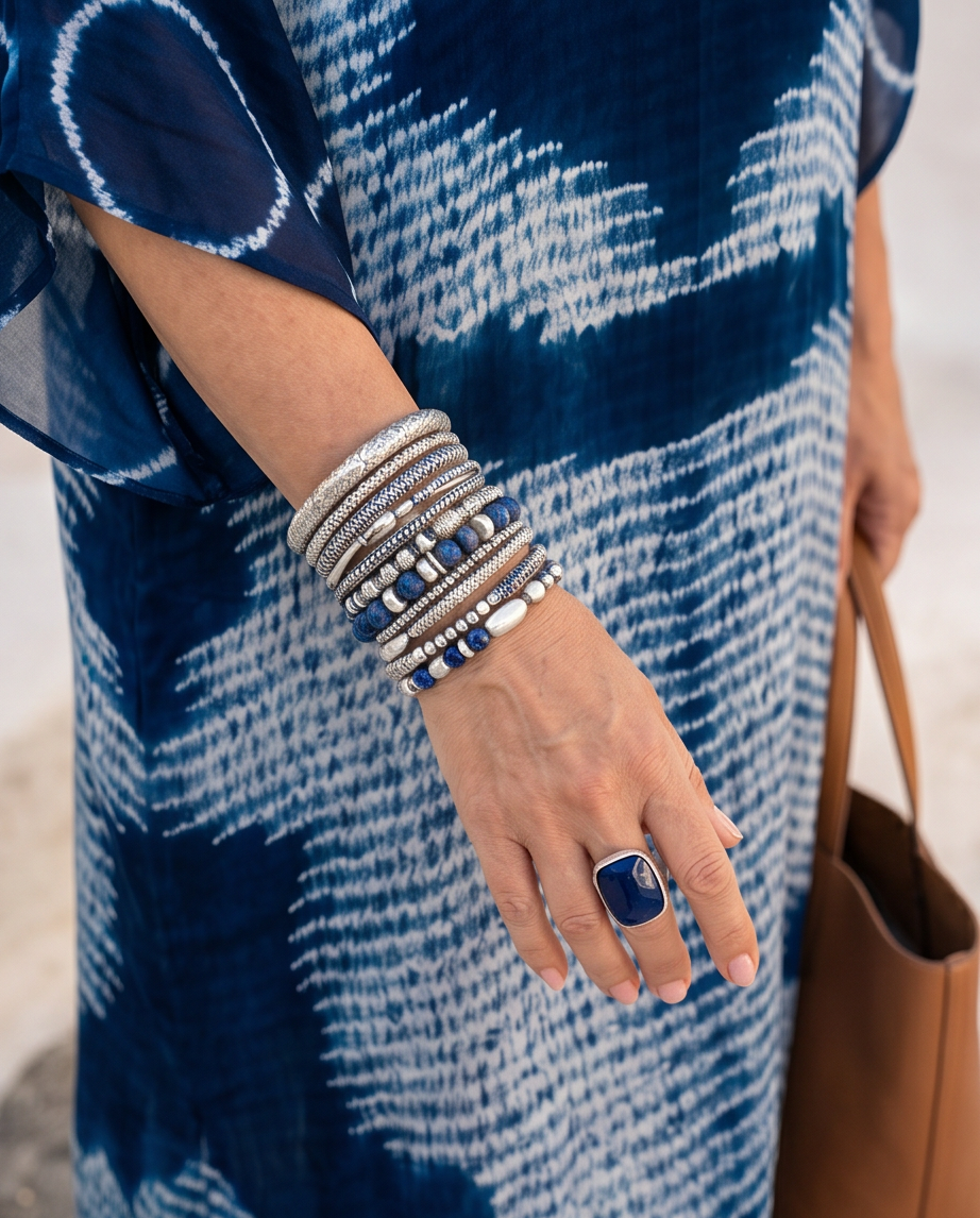 BLUE WAVE KAFTAN