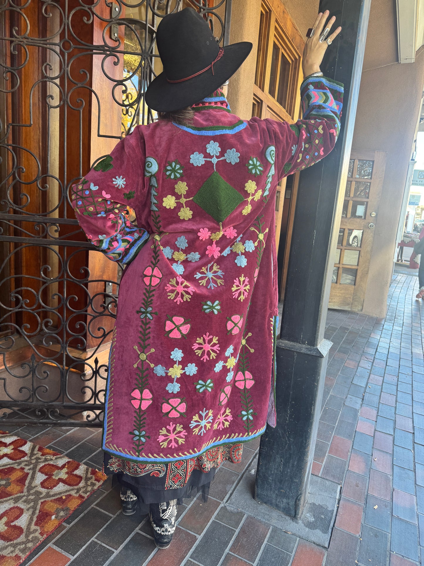 DAISY CHAIN COTTON VELVET COAT