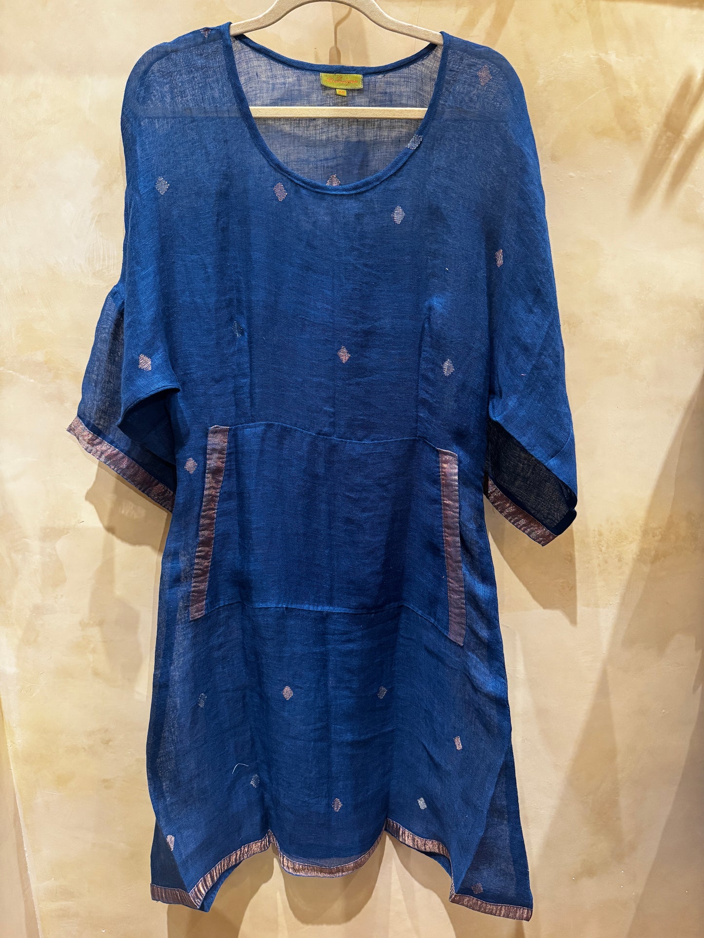 LINEN LINA DRESS HAND LOOMED