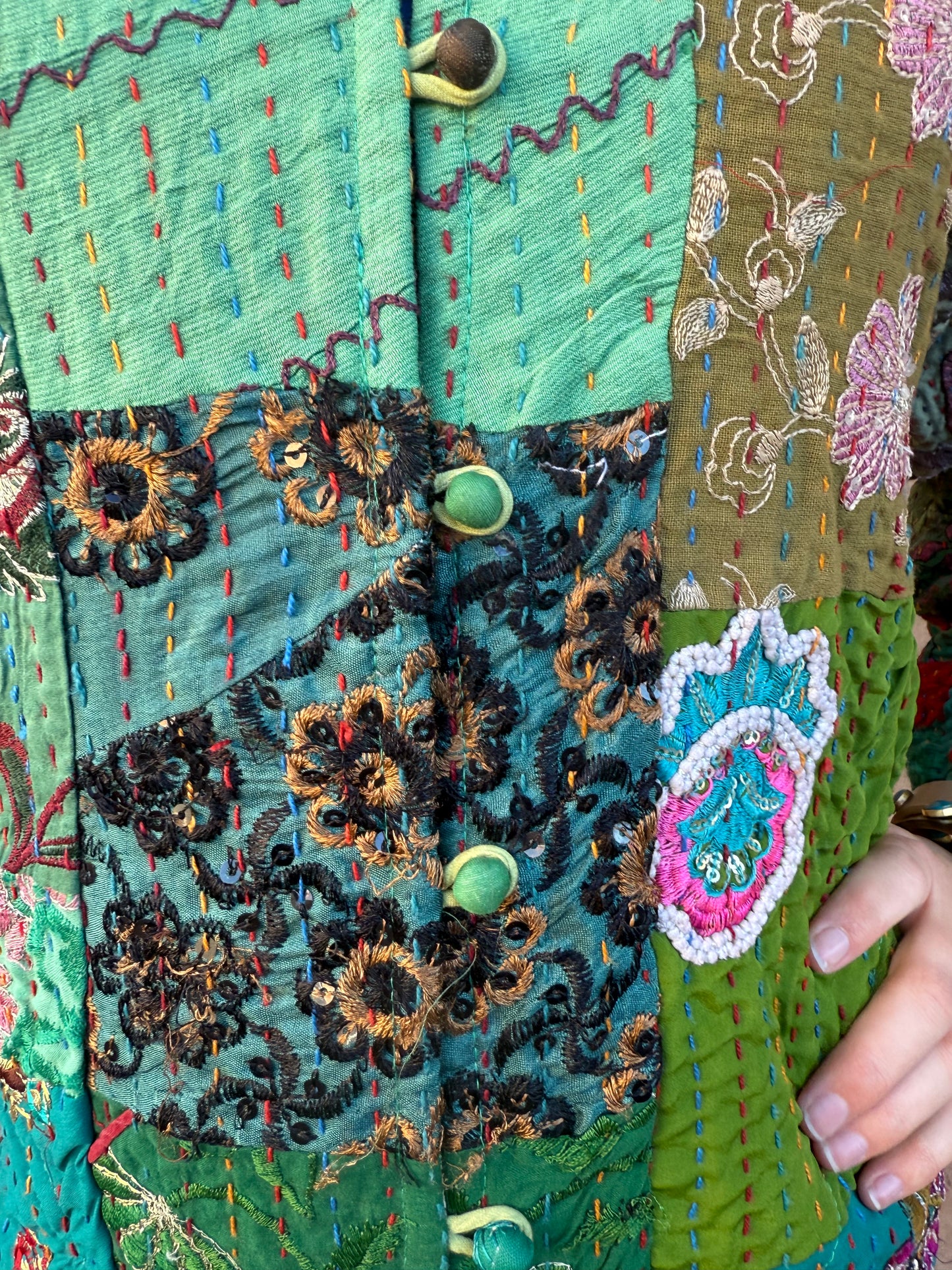 PATCHWORK NEHRU COAT