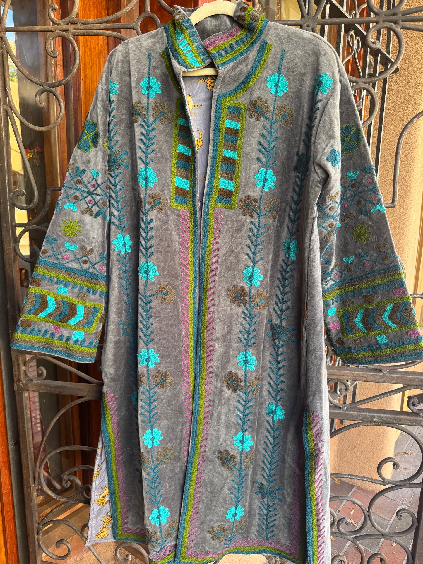 DAISY CHAIN COTTON VELVET COAT