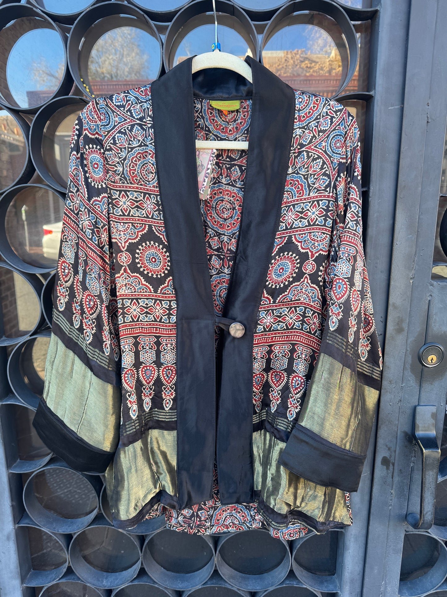 AJRAKH MIRRORED SWING JACKET