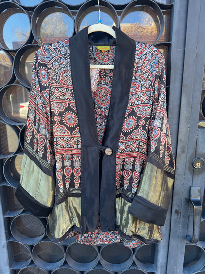AJRAKH MIRRORED SWING JACKET