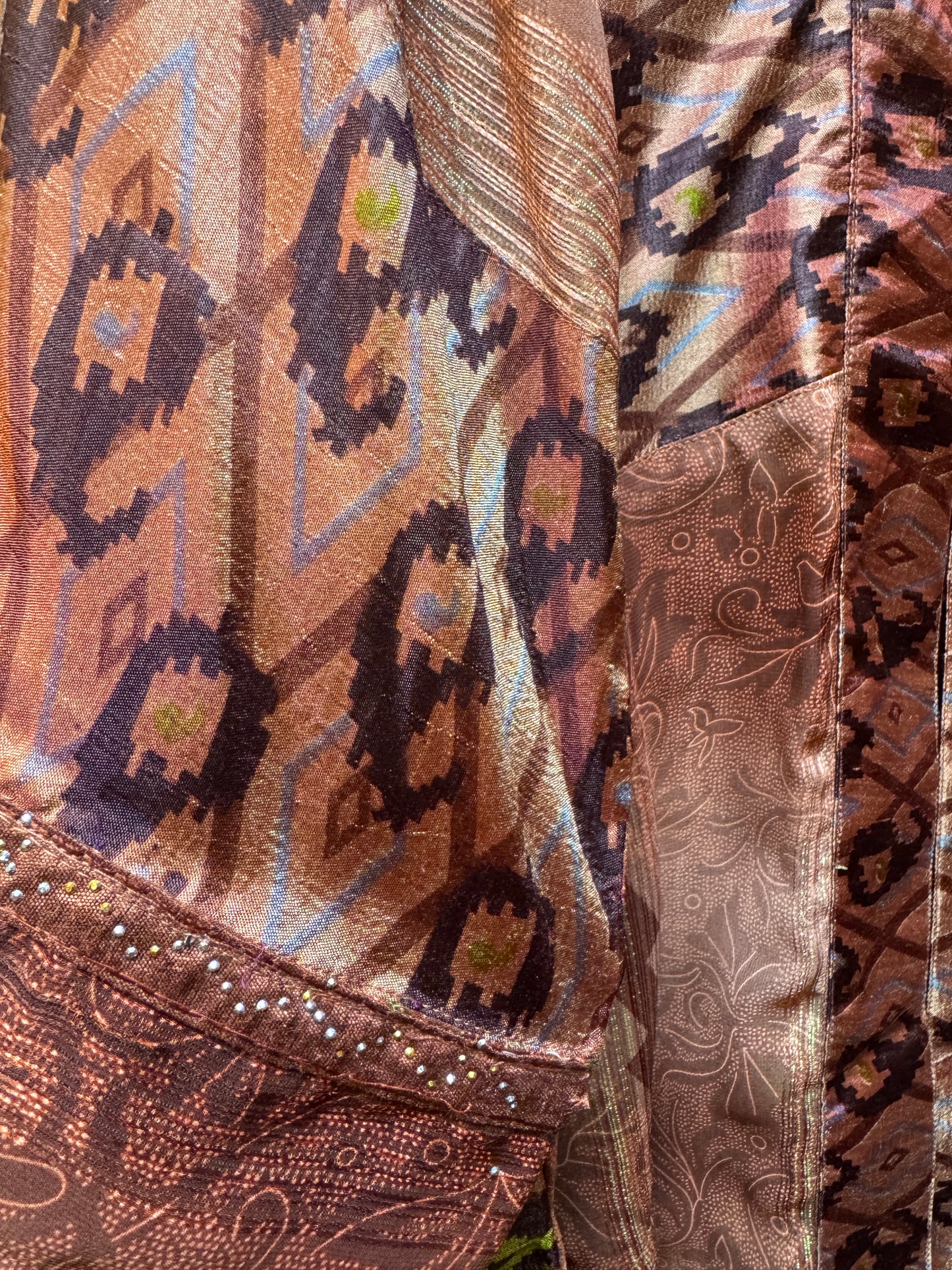 COPPER IKAT LONG KIMONOS