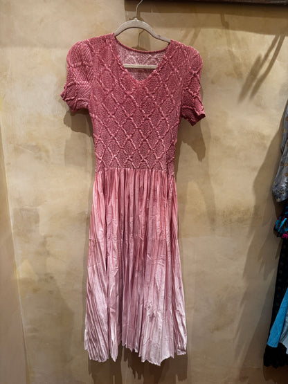 GENEVIEVE OMBRE SMOCK TOP DRESS