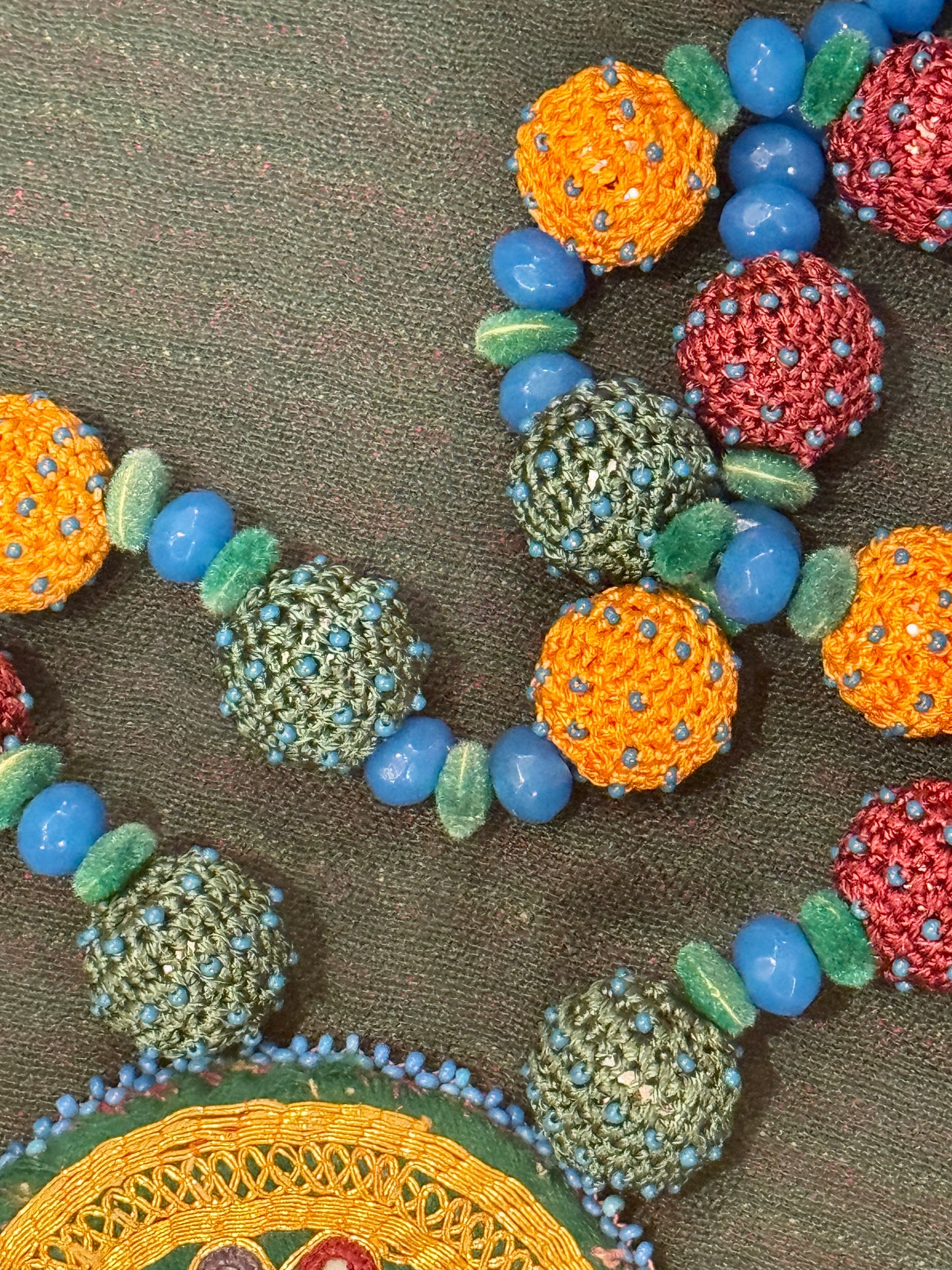 JUMBO PATCH AFHGAN NECKLACE