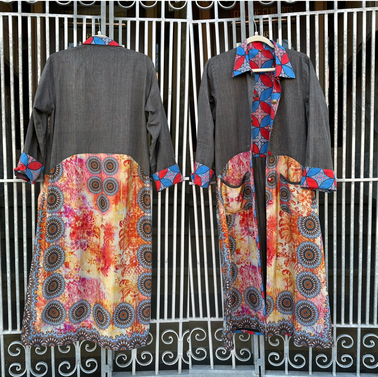 REVERSIBLE KALEIDOSCOPE COLLAGE COAT