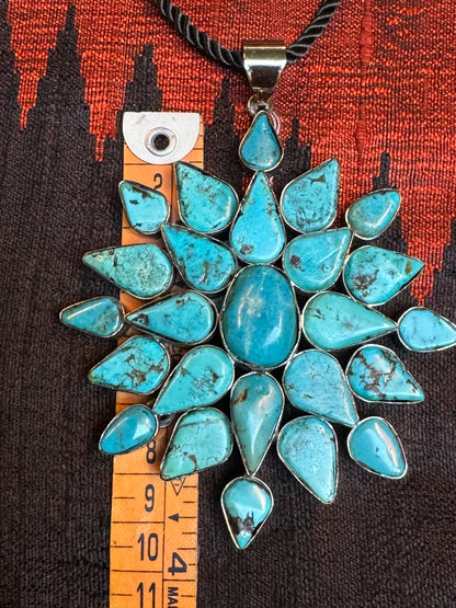 TUSCON TURQUOISE STAR MOSAIC PENDANT