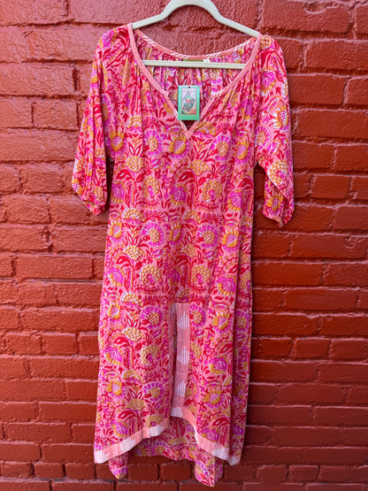 LOTUS AND MUM FLORAL TUSCAN TUNIC