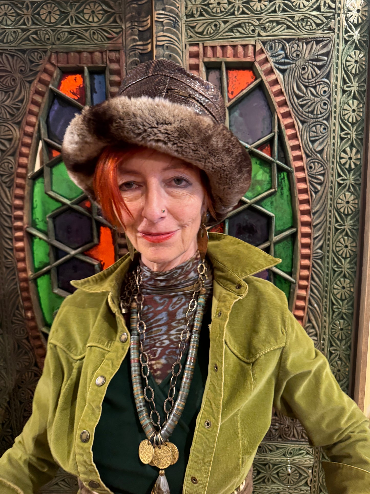 CHINCHILLA SNAKE VINTAGE BUCKET HAT