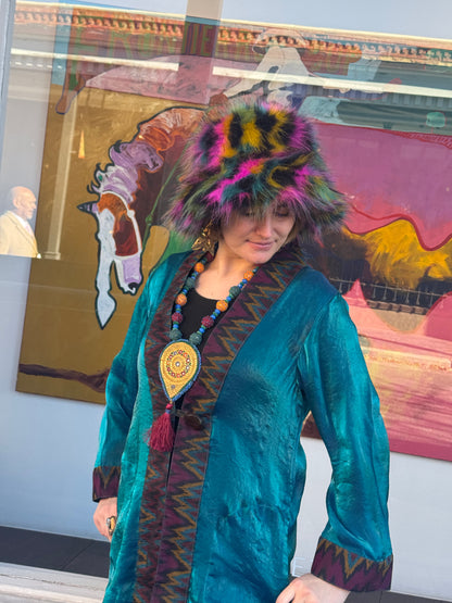 IRRIDESCENT SHIMMER SWING COATS