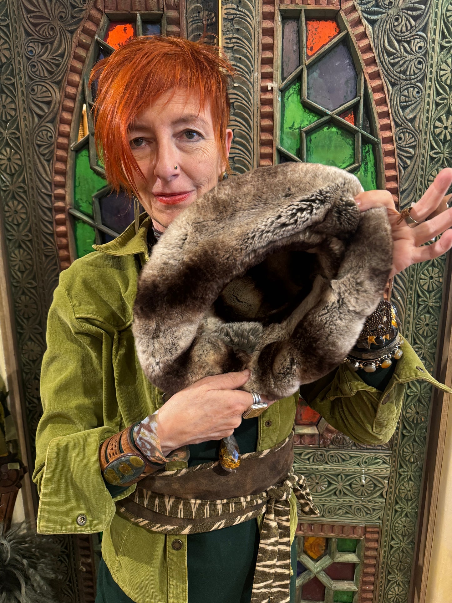 CHINCHILLA SNAKE VINTAGE BUCKET HAT