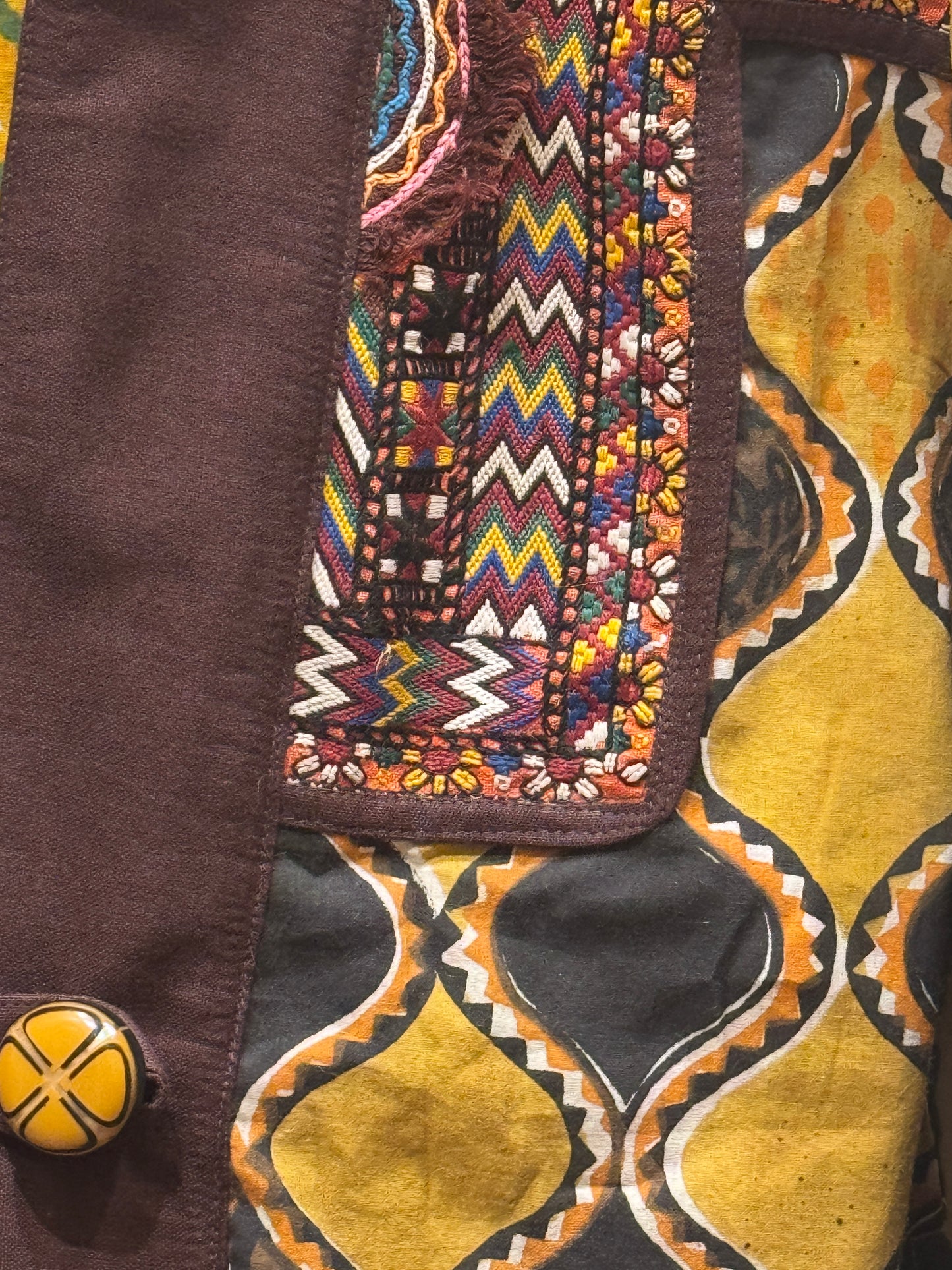 GOLDEN OGEE EMBROIDERED TRIBAL COTTON COAT