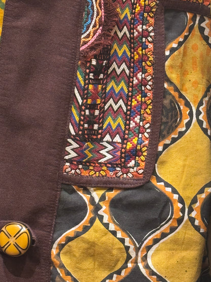 GOLDEN OGEE EMBROIDERED TRIBAL COTTON COAT