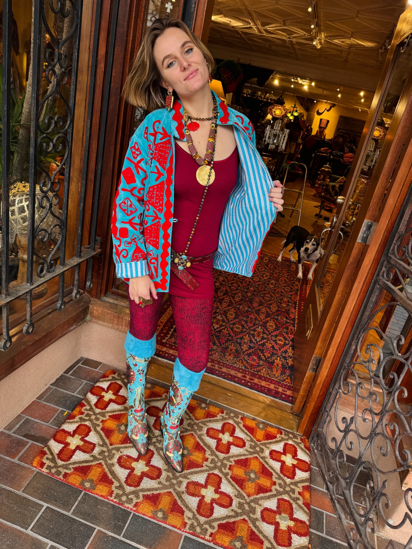 TUAREG JACKET EMBROIDERED VELVET
