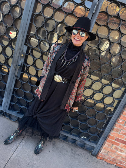 AJRAKH MIRRORED SWING JACKET