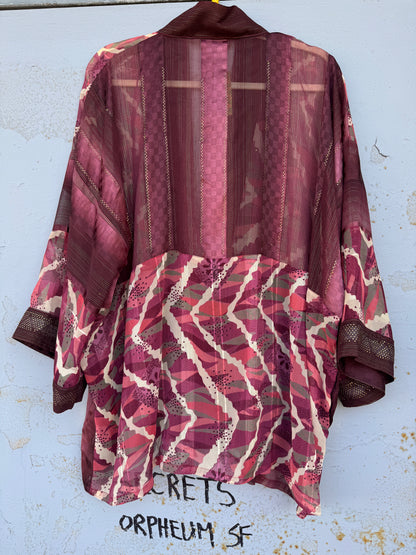 WINE & JAZZ SHORT KIMONO