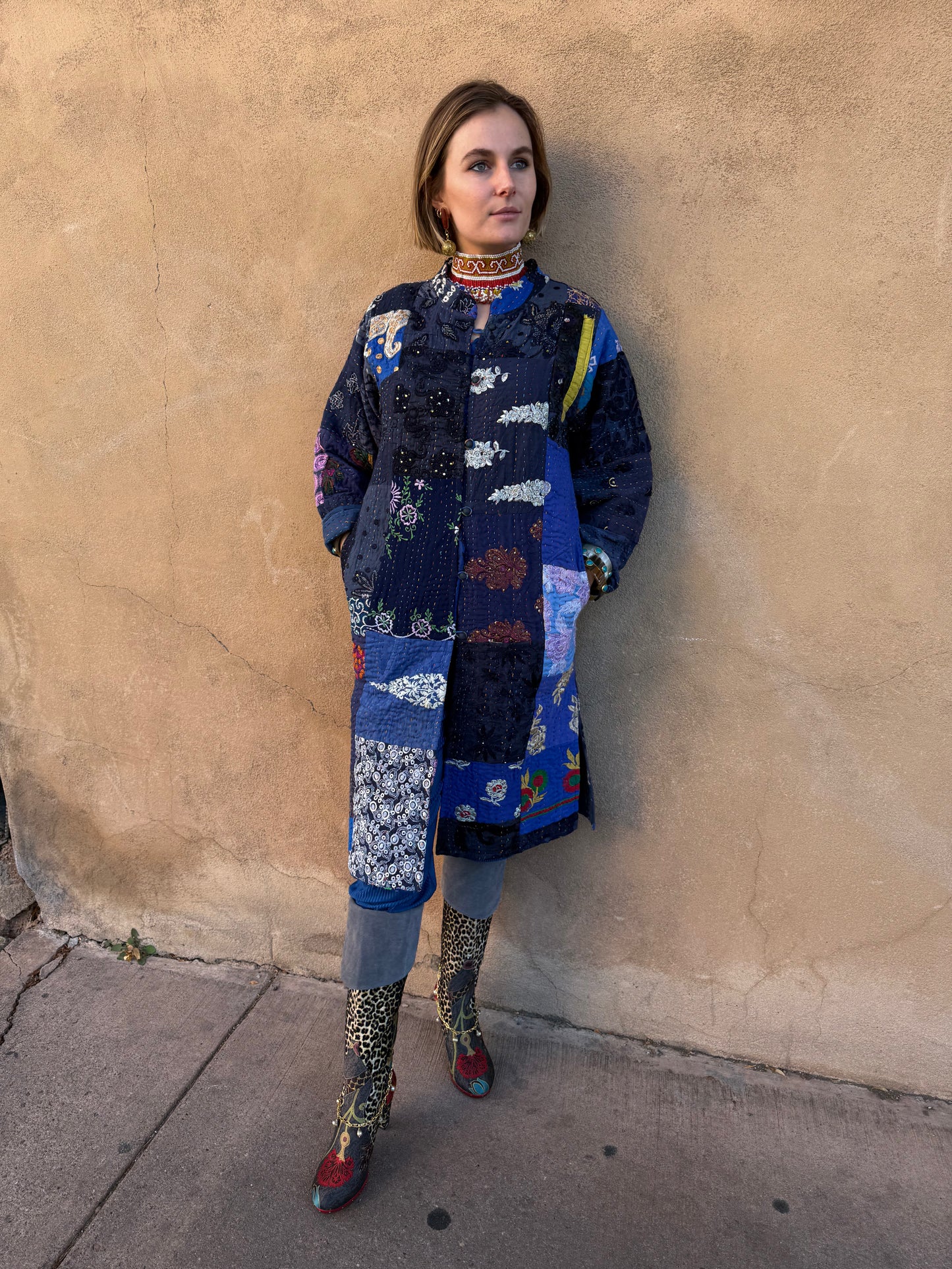 PATCHWORK NEHRU COAT