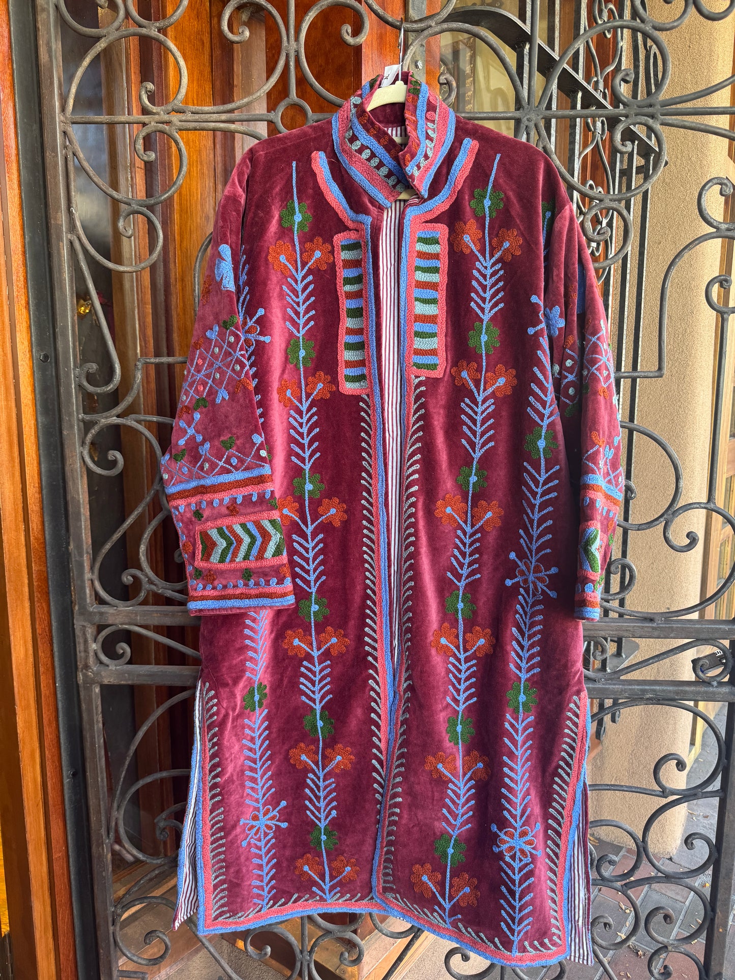 DAISY CHAIN COTTON VELVET COAT