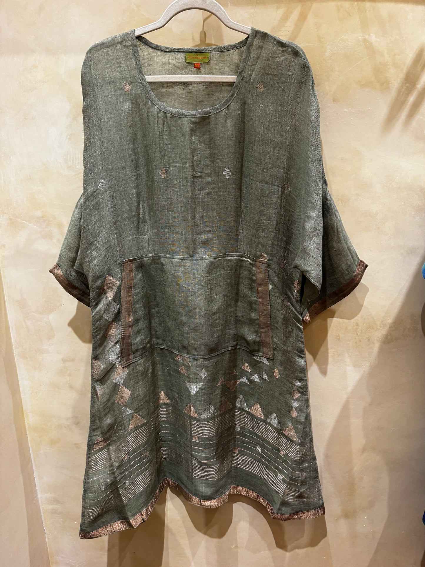 LINEN LINA DRESS HAND LOOMED