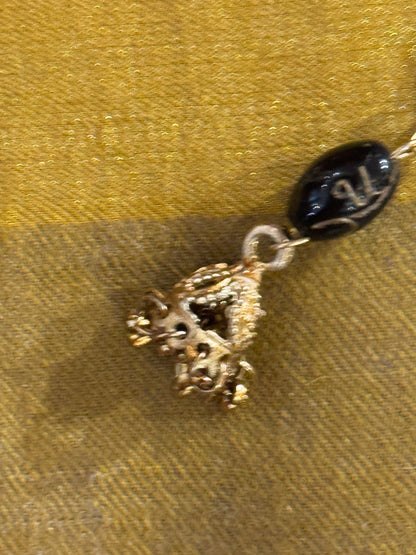 BYZANTINE BLACK ONYX CROSS NECKLACE