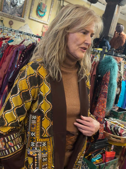 GOLDEN OGEE EMBROIDERED TRIBAL COTTON COAT