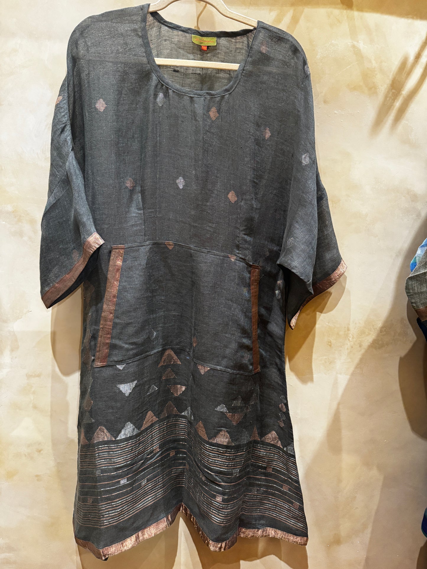 LINEN LINA DRESS HAND LOOMED