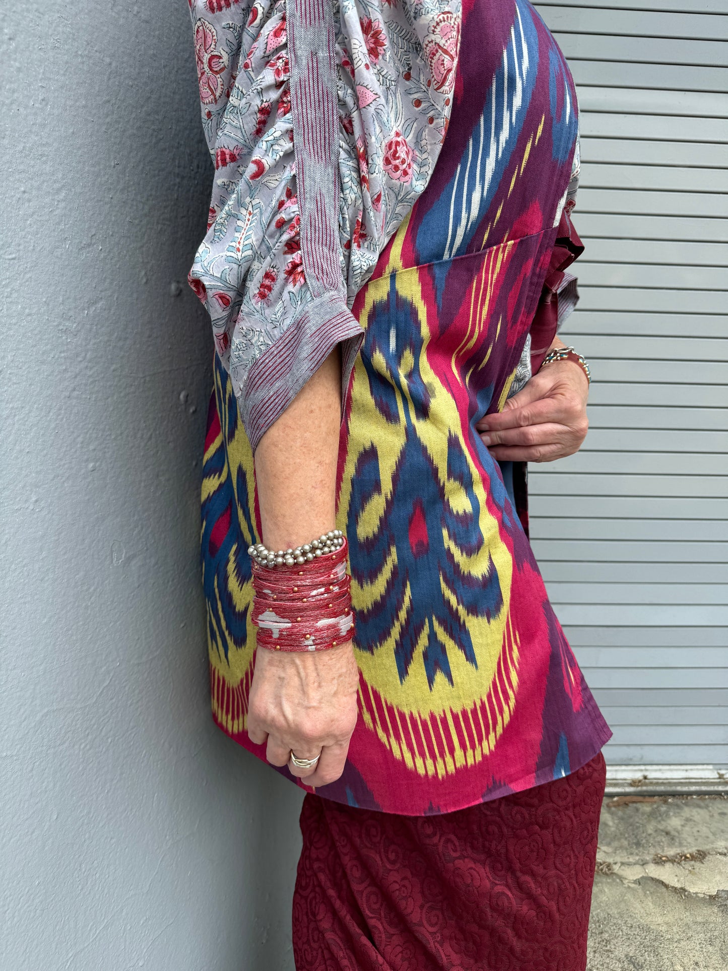 COTTON CARNIVAL IKAT VEST