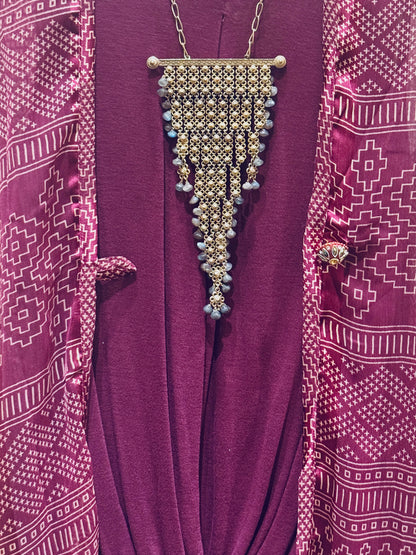 LABRADORITE CASCADING LADDER NECKLACE