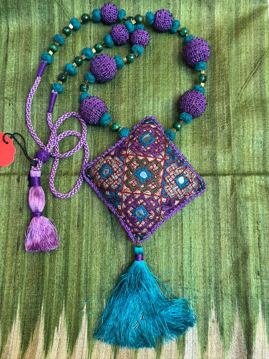 TEAL & PLUM PILLOW TALK NECKLACE