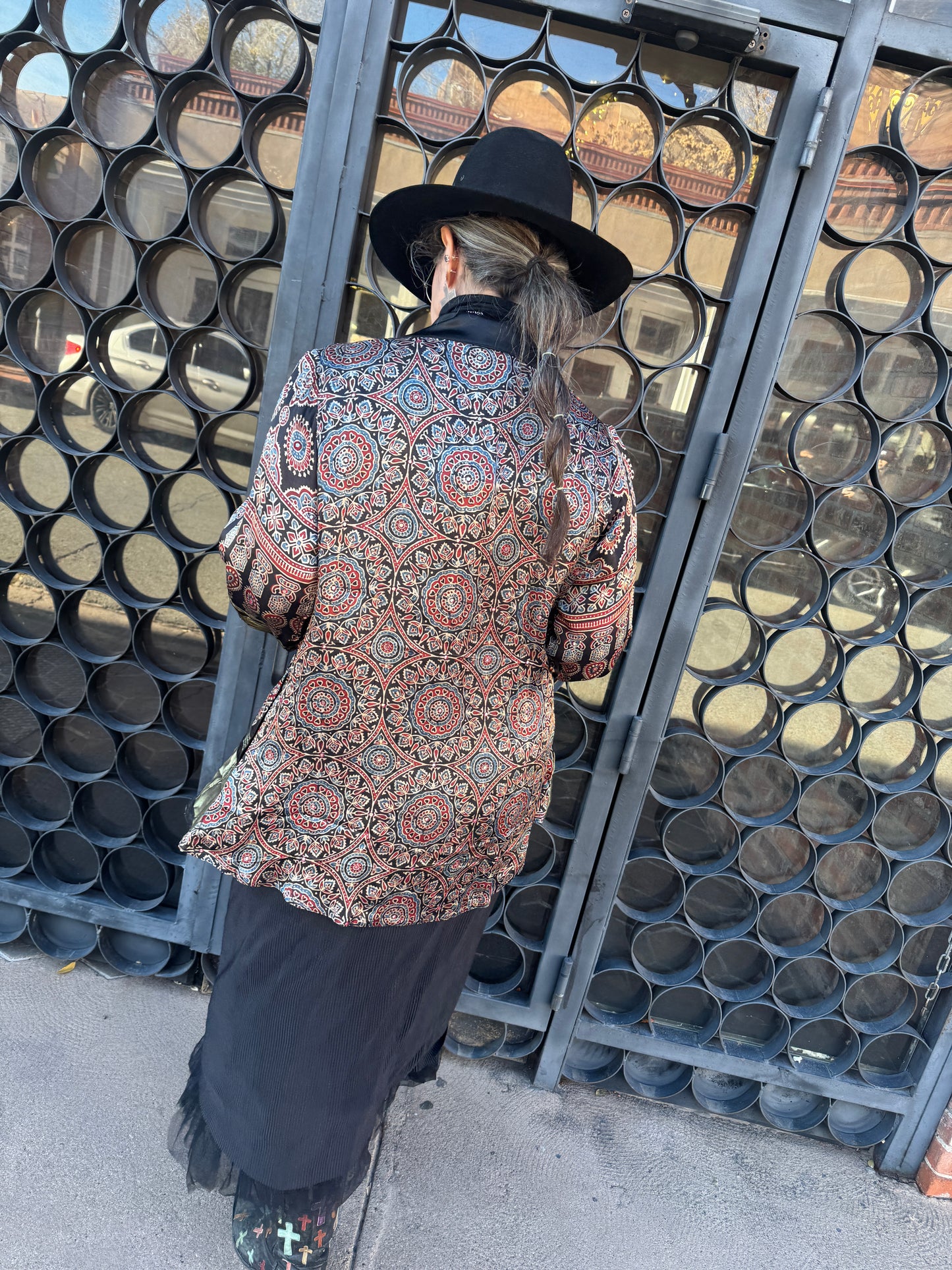 AJRAKH MIRRORED SWING JACKET