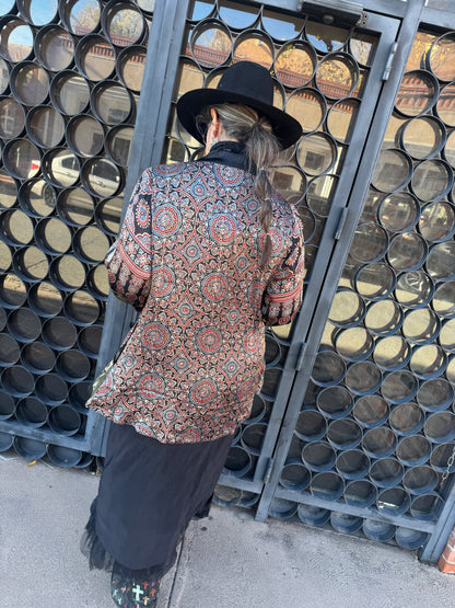 AJRAKH MIRRORED SWING JACKET