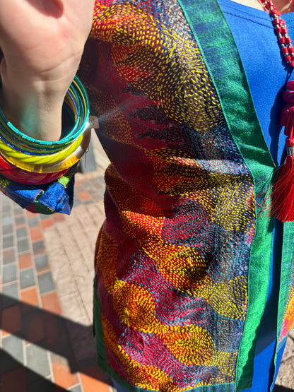POP OF SPRING REVERSIBLE SILK JACKET