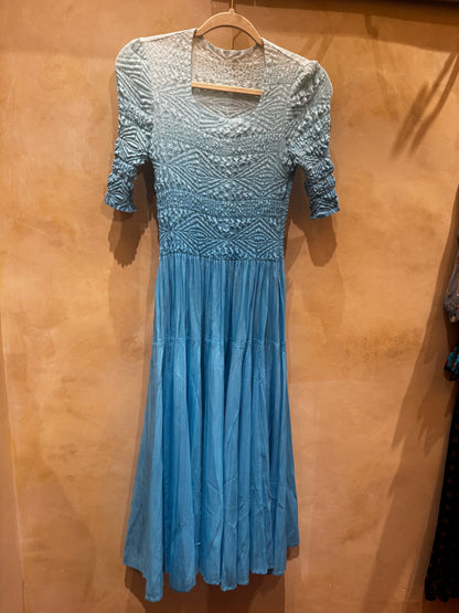 GENEVIEVE OMBRE SMOCK TOP DRESS