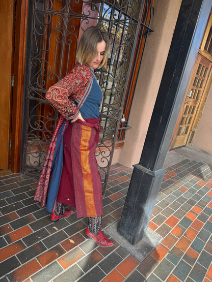 QUEENS GOWN PATCHWORK COTTON COAT DRESS