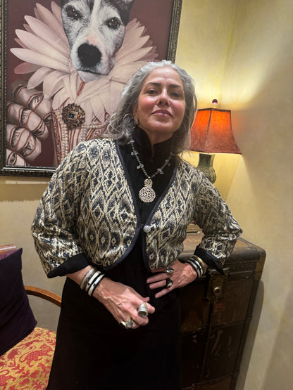 SNAKESKIN SEQUIN BOLERO