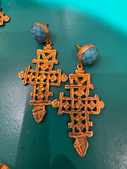 COPTIC CROSS EARRINGS