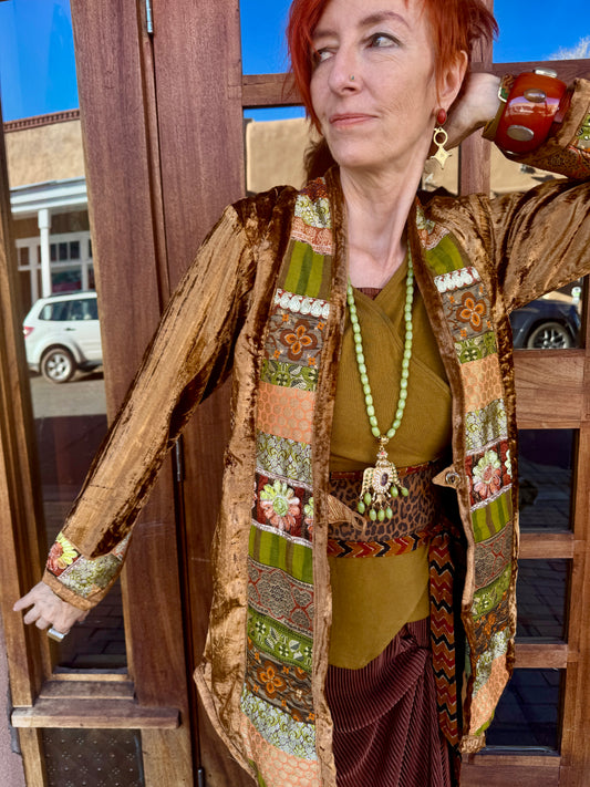 AUTUMN CRUSHED VELVET BLAZER