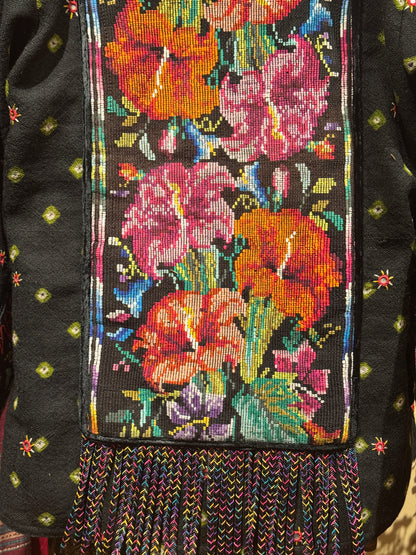 BLACK BANDHANI HUIPIL REDUX JACKET