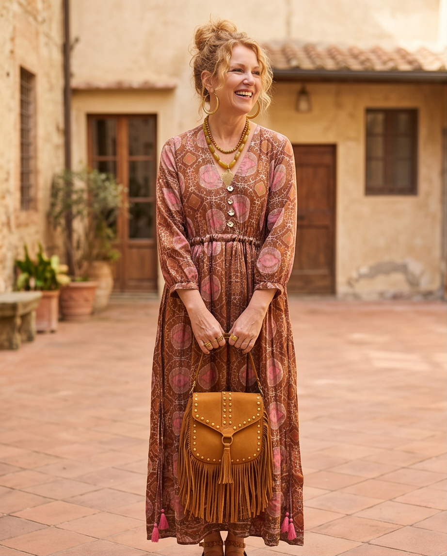 ALEGRA MAXI DRESS TOASTY SUZANI