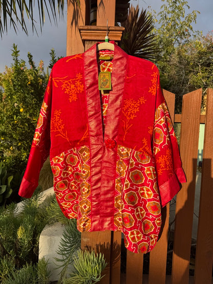 RAVISHING RED RUBY SHORT KIMONOS