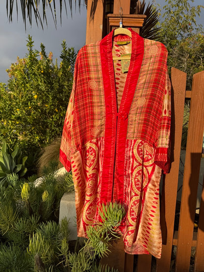 RAVISHING RED RUBY LONG KIMONO