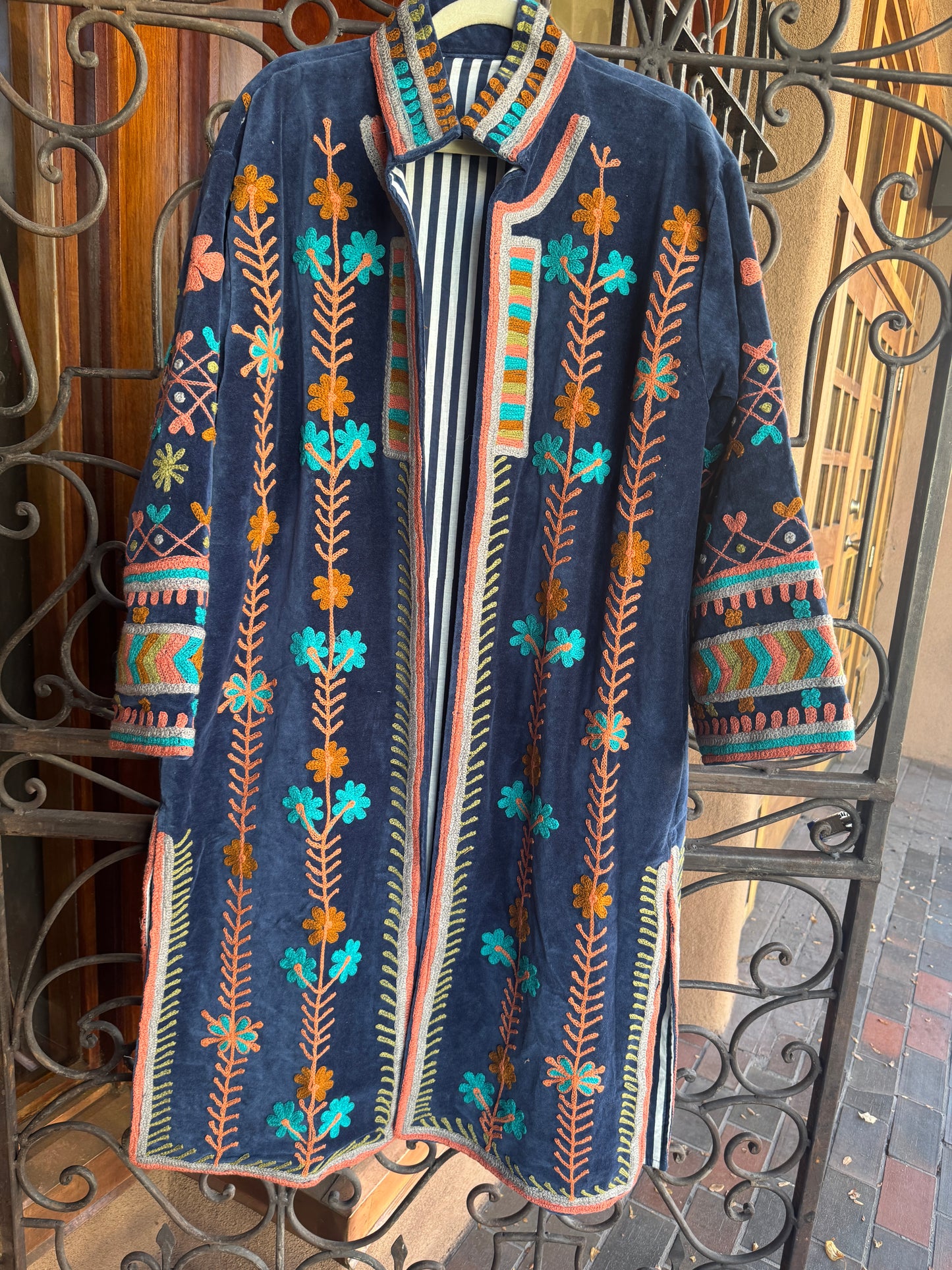 DAISY CHAIN COTTON VELVET COAT