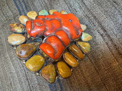 COLASSAL CORAL TURQUOISE CUFF